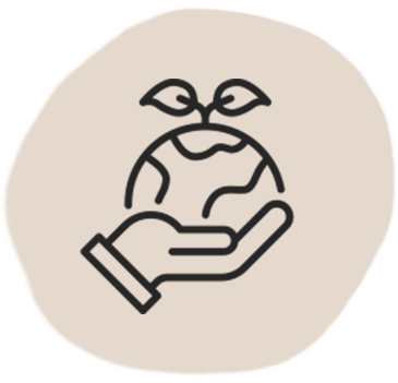 Ethically sourced icon – symbol for responsibly made, sustainable products