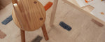 Thumbnail of a washable wool children's rug featuring a geometric brick-like pattern.