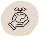 Ethically sourced icon – symbol for responsibly made, sustainable products