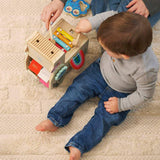 Nontoxic washable children’s rug with neutral nest-inspired design