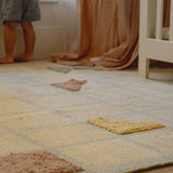 Playfield Organic Cotton Area Rug in Blue
