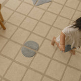 Playfield Organic Cotton Area Rug in Tan