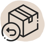 Easy returns icon – customer-friendly policy symbol