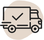 Fast shipping icon – reliable delivery symbol for online store