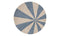 Beach Ball Washable Round Wool Rug in Blue