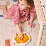 Thumbnail of Brick 4 wool rug featuring earthy red and tan tones, washable and perfect for kids’ spaces.