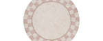 Small image of an organic, washable children's nursery rug with a neutral checker pattern.