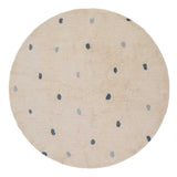 Dotted Washable Organic Cotton Rug in Blue